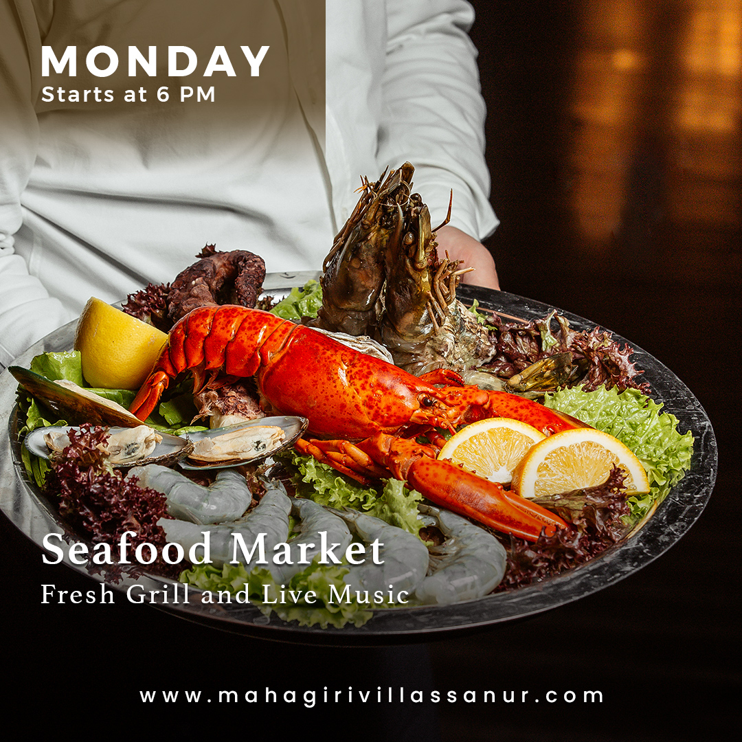 Beachfront seafood dining at Mahagiri Resort Nusa Lembongan